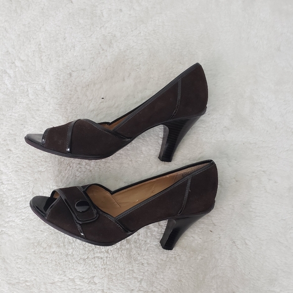 Merona open toe suede heels - Picture 3 of 6